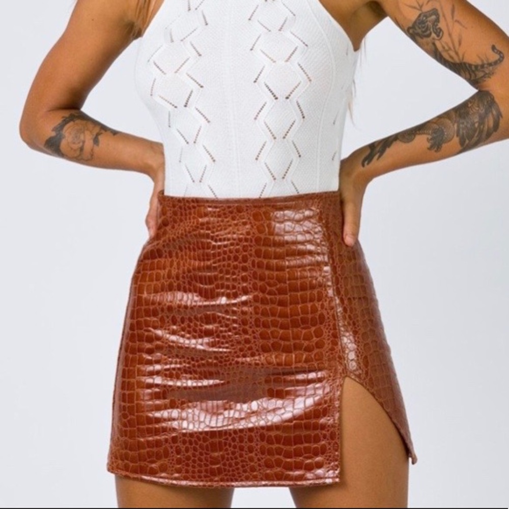 Motel Rocks Crocodile skirt